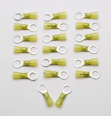Electrical wiring connectors nylon 3/8" stud ring 10-12 gauge male yellow qty 20