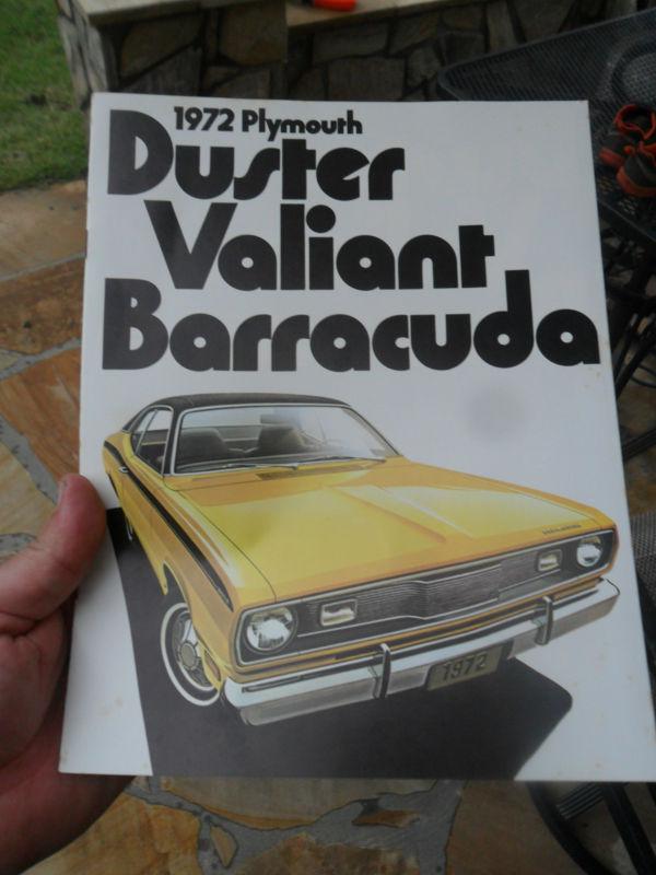 1972 plymouth barracuda duster valiant sales brochure dealer advertisement 