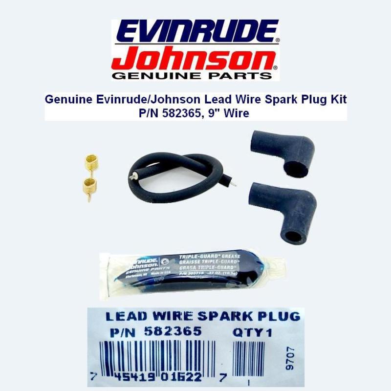 Genuine evinrude johnson lead wire spark plug kit p/n 582365