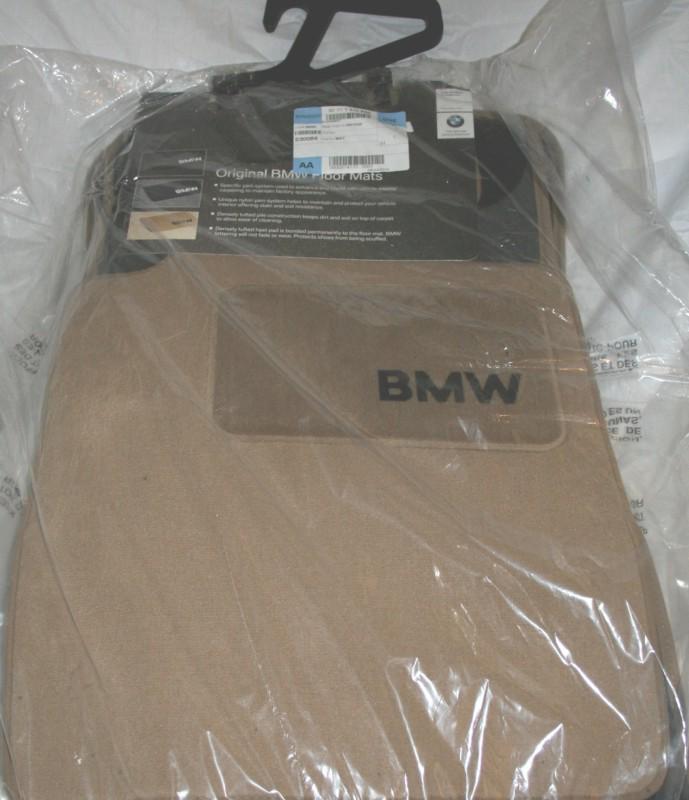 2004 to 2007 bmw 525i/530i carpeted floor mats - factory oem accessories - beige
