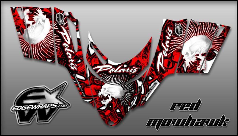 Polaris dragon,shift,rmk, i.q.,switchback graphics kit - red mowhawk
