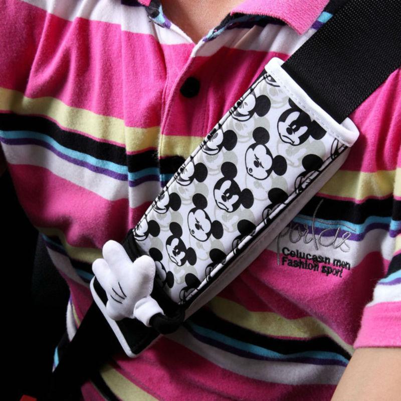 Black & white mickey mouse pattern car use car decoration 1pc seat belt cover