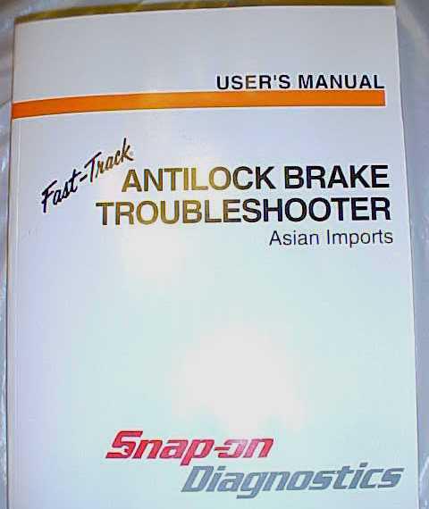 Snap-on fast-track antilock brake troubleshooter asian 