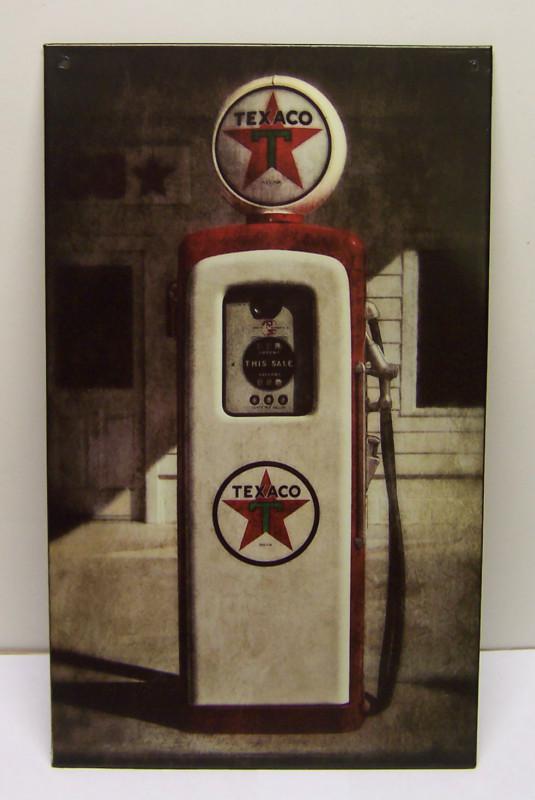 Texaco gas pump sign ~vintage style~  metal garage shop mancave chevy ford dodge