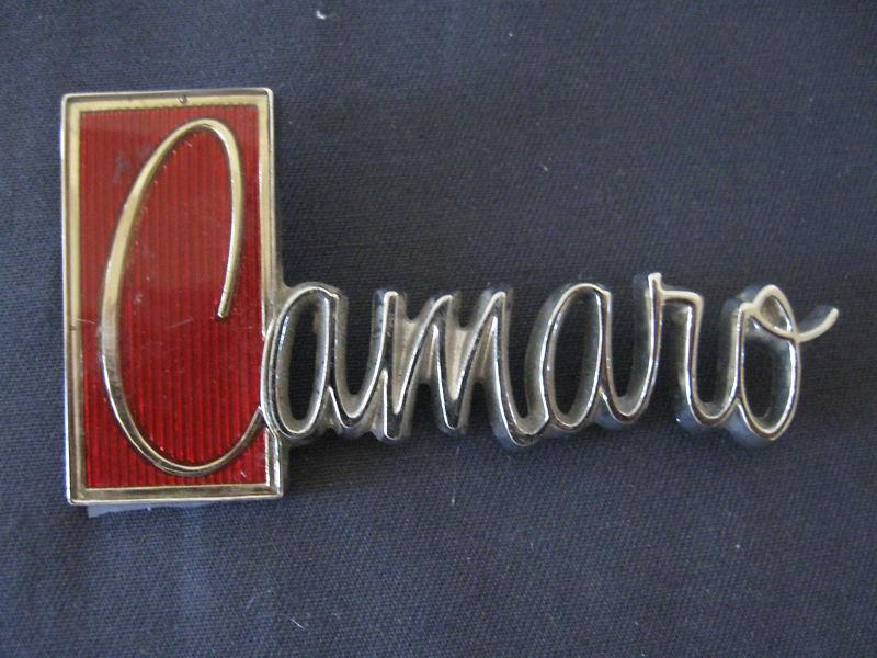  chevrolet" camaro"  emblem  badge script trim    metal  gm  9869701