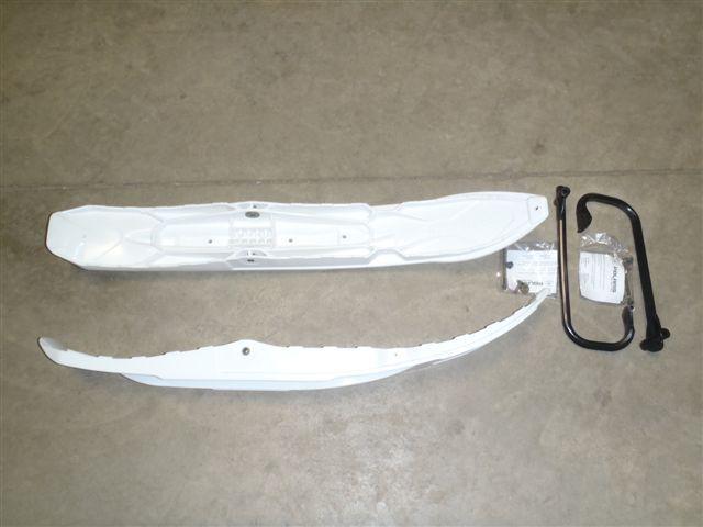 Polaris snowmobile pro-steer white skis w/ ski toes- 2 skis -new - free shipping