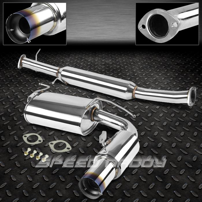 3.5" burnt tip muffler catback/cat back exhaust 90-97 mazda miata mx-5 1.6l/1.8l