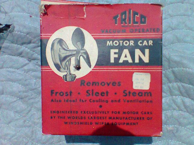 Vintage vacuum trico fan great color new in box 