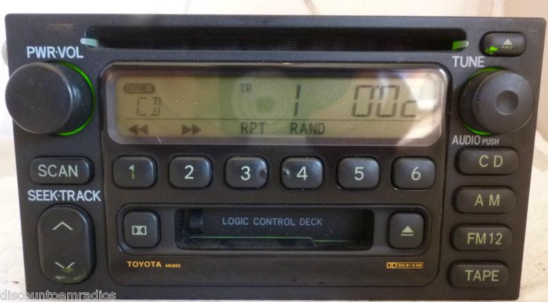 99-02 toyota 4 runner sienna camry radio cd cassette 86120-08111 ad6803 oem *