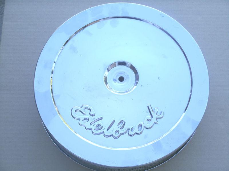 Sell Edelbrock 4Barrel Carb Carburetor Chrome Air Cleaner Assembly in