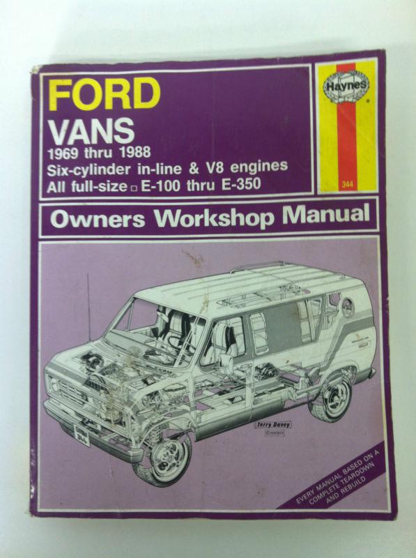 Haynes manual ford vans 1969-1988, six cylinder, read for more info