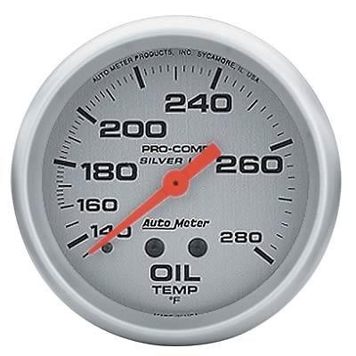 Auto meter 4641  mechanical pro-comp silver face gauges 140-280 degrees f -