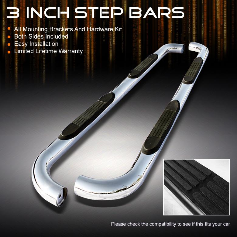 98-03 durango 4dr 3" polished stainless steel side step nerf bars running boards