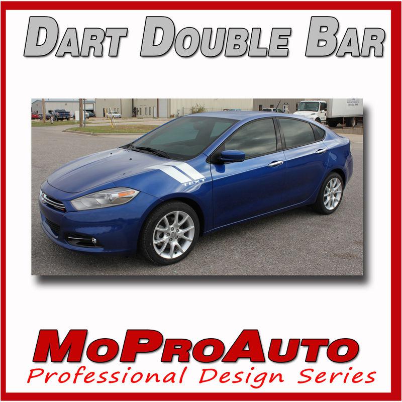 Dodge dart 2013 double bar hood fender hash side decals graphics 3m vinyl 56y