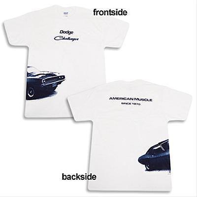 Genuine hotrod hardware t-shirt cotton challenger white men's xl ea uw-004xl