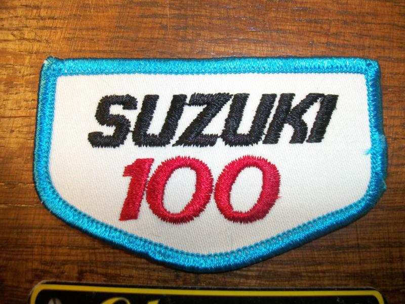 Suzuki 100 patch vintage embroidered 1970s nos tm00 ts100 tc100 old school 