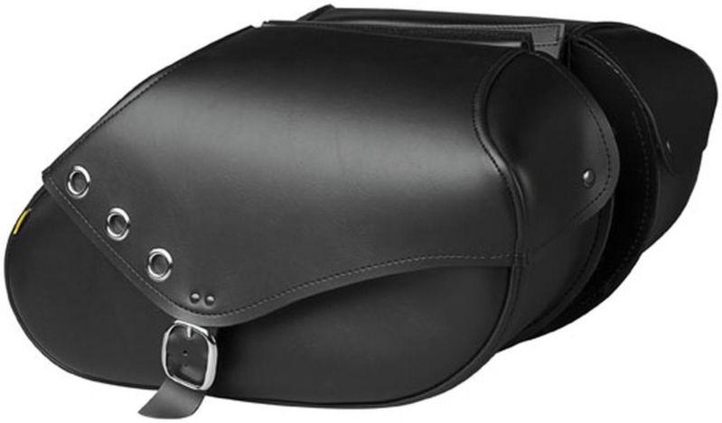 Willie&max large grommet revolution hard mount styl saddlebags,black,20.5x11.5x6