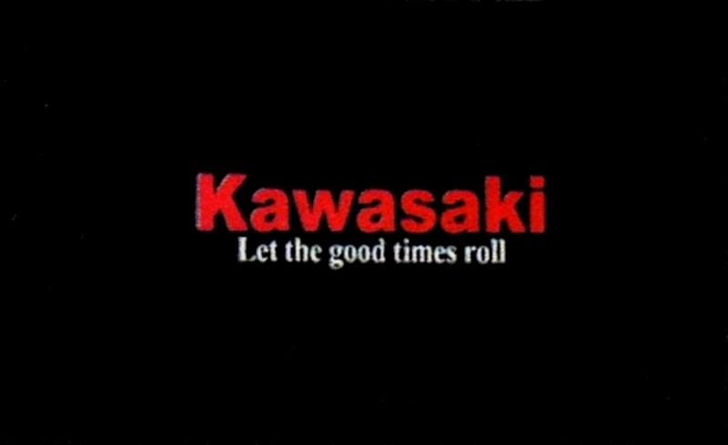 Kawasaki motors flag 3x5' black banner jx*