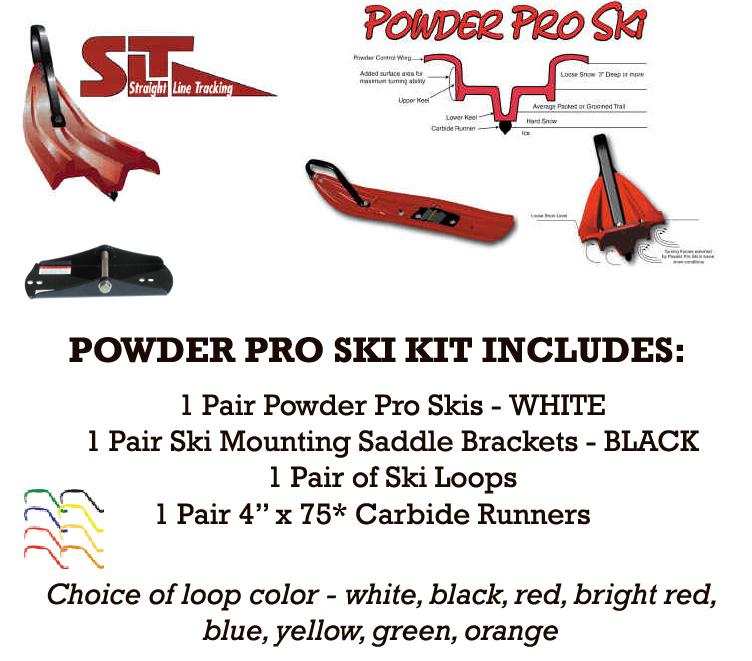 Yamaha rx warrior, rage, attak 2001-12 slp powder pro white skis mounts carbs