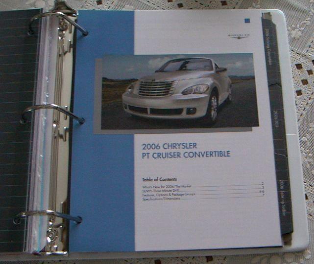 2006 chrysler pt cruiser convertible dealer only salesperson literature brochure