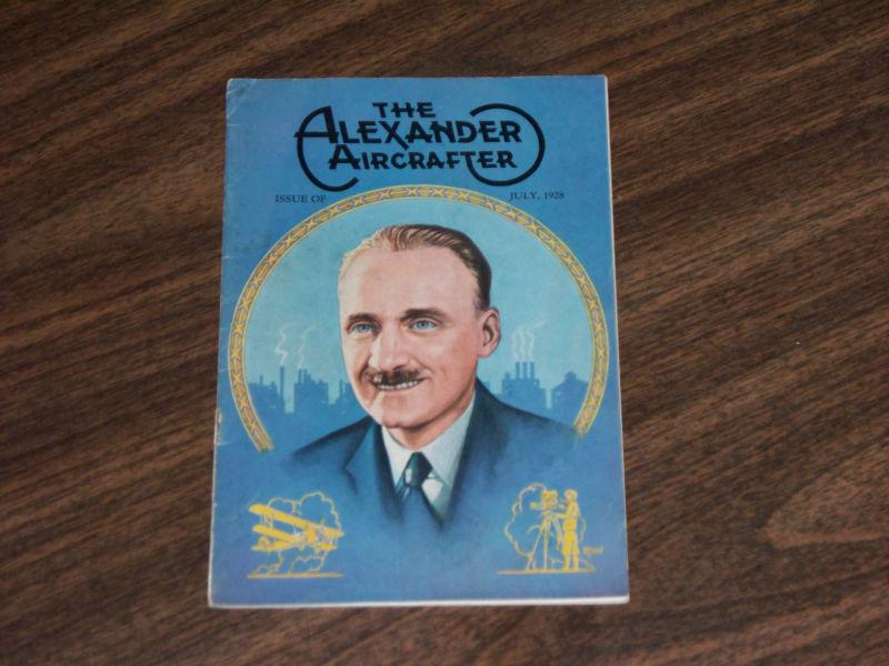 July 1928 "the alexander aircrafter"  alexander aircraft company   -- eaglerock