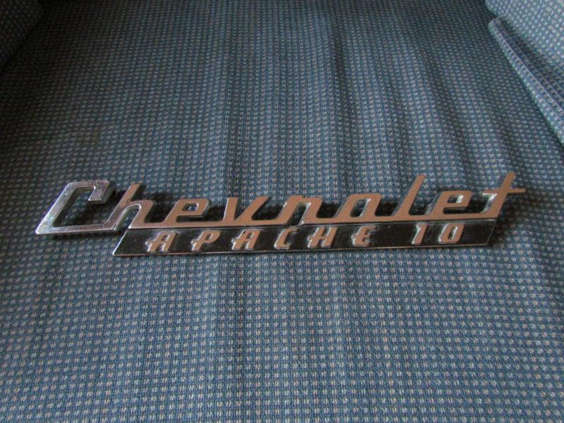 Chevrolet apache 10 emblem, looks great, #3766879