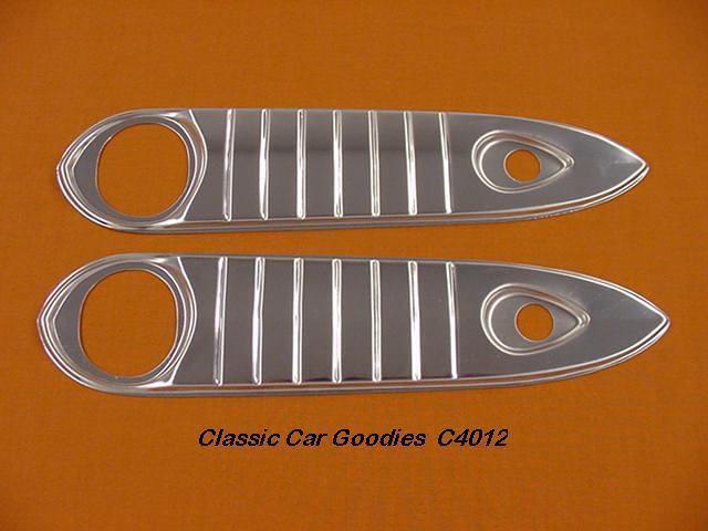 1953-1954 chevy door handle nail guards new ss pair!
