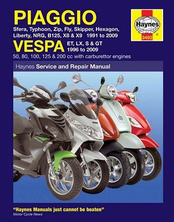 Haynes service manual piaggio sfera/typhoon/zip/fly/skipper/hexagon