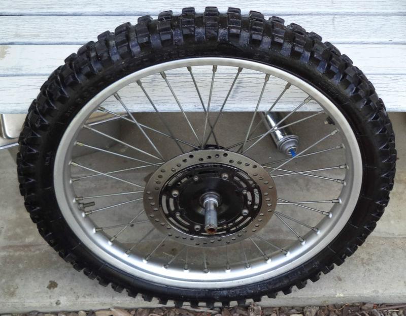 1985 honda cr250 cr 250 front rim assembly disk brake axle tire wheel