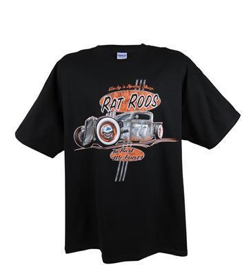 Ghh 9168xl t-shirt cotton black rat rod logo men's x-large each