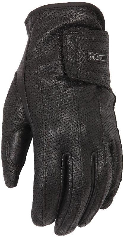 Pokerun xg womens black medium perforated leather motorcycle riding gloves md