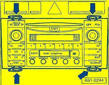 VOLKSWAGEN VW RADIO REMOVAL 4 TOOLS Beetle Jetta GTI Passat FOX TOOL