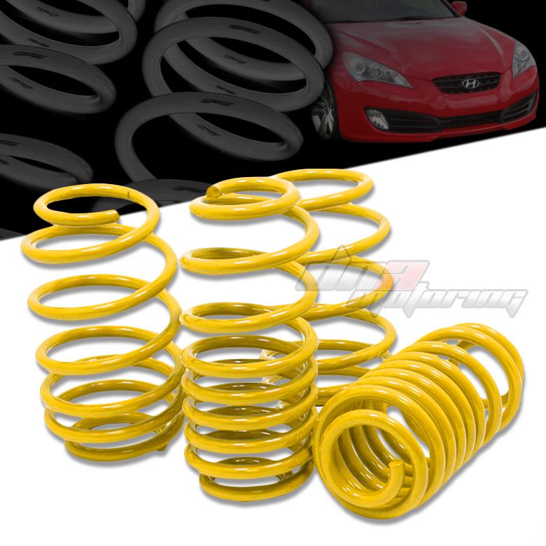 09-13 coupe l4/v6 1.5" drop suspension yellow racing lowering spring 295f/245r