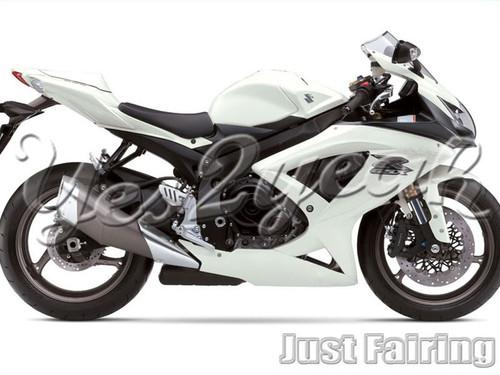 Injection molded fit gsx-r750 gsx-r600 08-10 k8 all white fairing 68z08