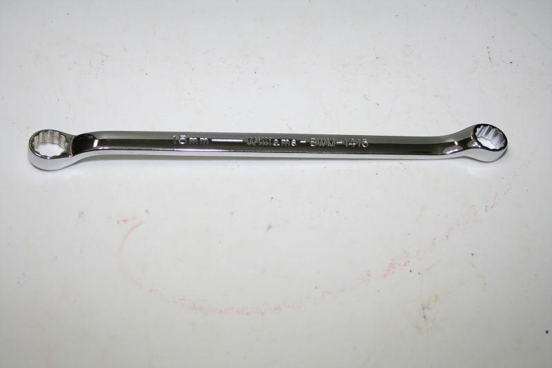 Williams 10° offset metric box wrench nos bwm1415 15 mm x 14  mm chrome