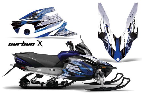 Yamaha vector graphic kit amr racing snowmobile sled wrap decal 12-13 carbon blu