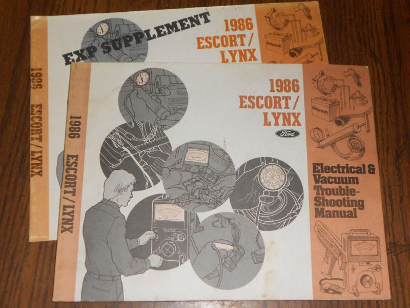 Purchase 1986 FORD ESCORT / MERCURY LYNX / WIRING & VACUUM DIAGRAM SHOP