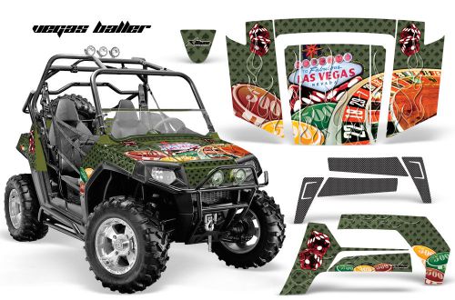 Amr racing polaris rzr 800 graphic kit decal utv parts accessory 06-10 vegas grn