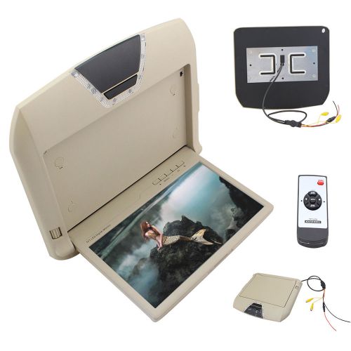 2-av 10.1&#039;&#039; beige lcd tft screen overhead displayer roof mount flip down monitor