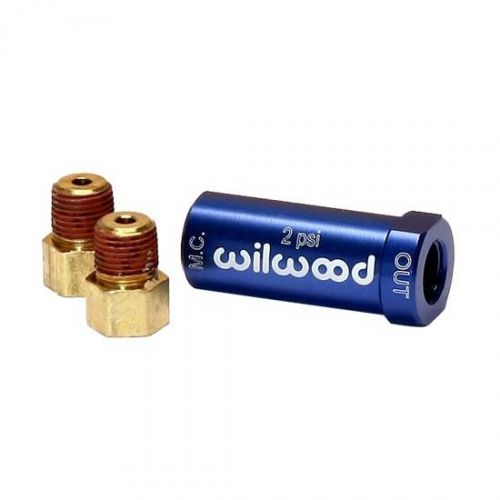 Wilwood 260-13783 blue 2 psi residual pressure valve with fittings