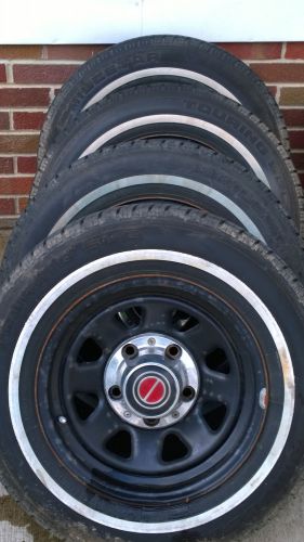 Vintage ford oem 5x15 rims and tires rat rod like new tread 40,000 mile rated