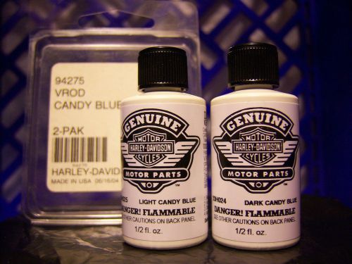 Harley new oem nos touch up paint 2 pack vrod light &amp; dark candy blue 94275