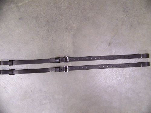 Leather luggage straps for luggage rack/carrier~~(2)  set~dark brown~ss buckles