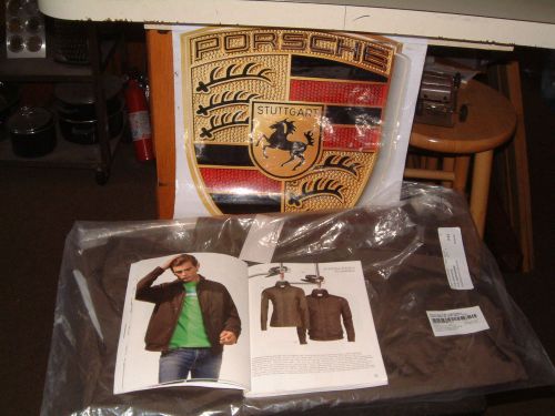 Nos porsche design driver's selection men's windbreaker in brown. usa size s.