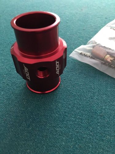 Add w1 water temp temperature gauge radiator hose sensor adapter red-30mm 1.25"