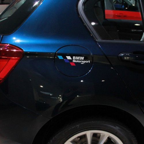 1pcs white bmw motorsport car fuel tank vinyl decals stickers fit all bmw models