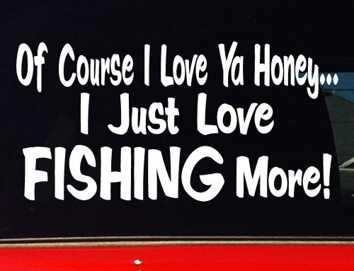 Fishing boat tackle box 4x4 car stickers love fish 200mm