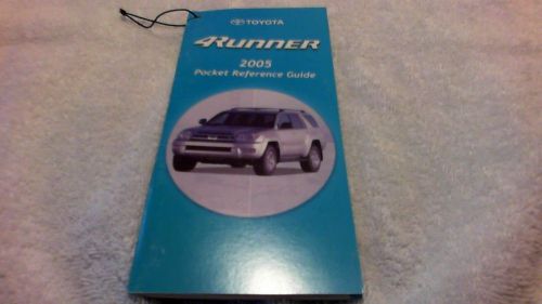 2005 toyota 4runner  25-page original pocket reference guide