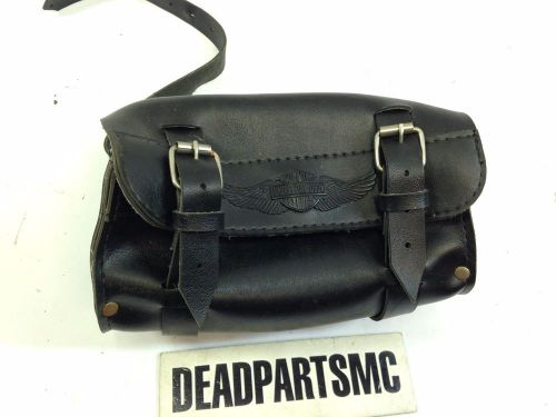 Harley small winged front fork sissy bar tool pouch bag case