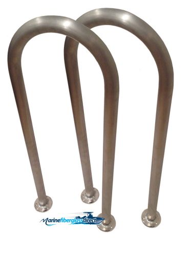 Two (2) 36" aluminum handrail handle grab bar for marine, docks, decks, boats